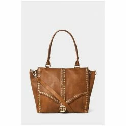 Joe Browns Brown Studded Premium Washed Leather Bag -Joe Browns shop unnamed file 3811