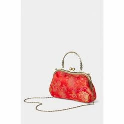 Joe Browns Red Oriental Style Floral Satin Bag -Joe Browns shop unnamed file 3814