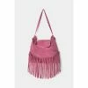 Joe Browns Pink Suede Tassel Bag
