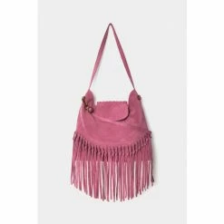 Joe Browns Pink Suede Tassel Bag