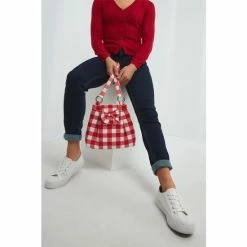 Joe Browns Red Glorious Gingham Bag -Joe Browns shop unnamed file 3861