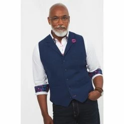 Joe Browns Blue Classy Standout Denim Style Waistcoat