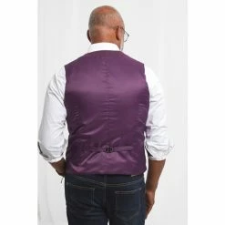 Joe Browns Purple Standout Herringbone Waistcoat -Joe Browns shop unnamed file 3916