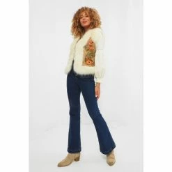 Joe Browns Brown Faux Fur Embroidered Boutique Waistcoat