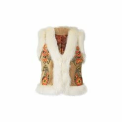 Joe Browns Brown Faux Fur Embroidered Boutique Waistcoat -Joe Browns shop unnamed file 3928