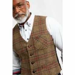Joe Browns Brown Tweed Check Waistcoat -Joe Browns shop unnamed file 3934