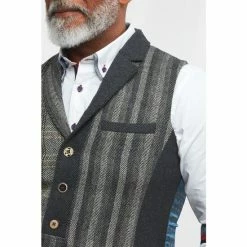 Joe Browns Grey Mix And Match Patchwork Style Waistcoat -Joe Browns shop unnamed file 3965