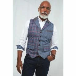 Joe Browns Blue Cracking Combination Waistcoat