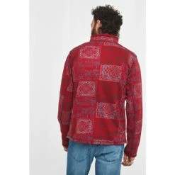 Joe Browns Red Quarter Zip Paisley Pique Funnel Sweatshirt -Joe Browns shop unnamed file 4110