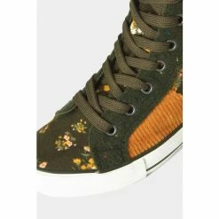 Joe Browns Green Perfect Floral Patchwork High Top Trainers -Joe Browns shop unnamed file 4122