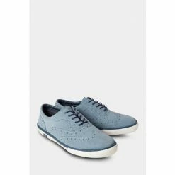 Joe Browns Blue Aligner Suede Brogue Pumps -Joe Browns shop unnamed file 4173