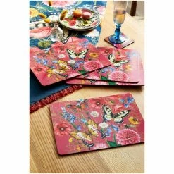 Joe Browns Multi Set Of 4 Beautiful Butterfly Placemats