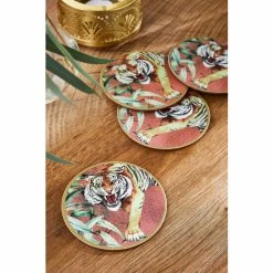 Joe Browns Multi Set Of 4 Ferocious Tiger Coasters