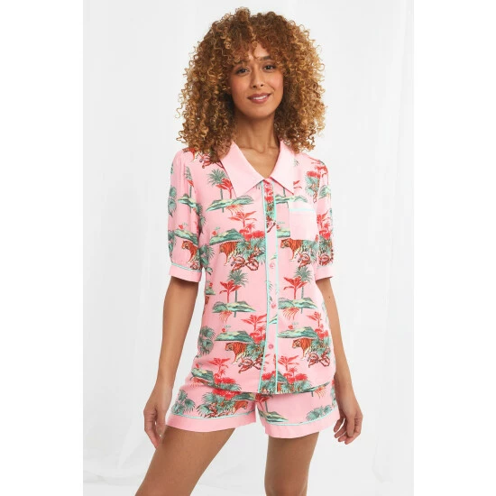 unnamed-file-4221.jpg Joe Browns Green Boutique Tiger Print Collared PJ Top -Joe Browns shop unnamed file 4221
