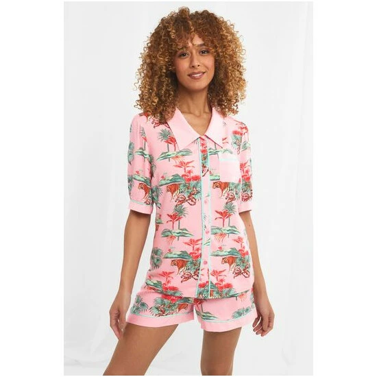 unnamed-file-4226.jpg Joe Browns Green Boutique Tiger Print Collared PJ Top -Joe Browns shop unnamed file 4226