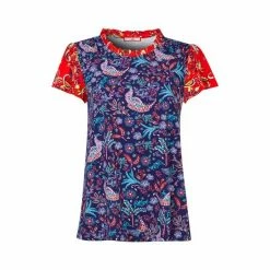 Joe Browns Blue Peacock Shirred Pyjama T-Shirt -Joe Browns shop unnamed file 4245