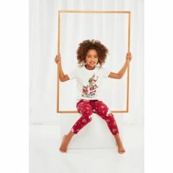 Joe Browns Cream Festive Family Pj Set