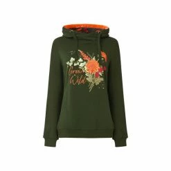 Joe Browns Green Winter Wilderness Floral Print Hoody -Joe Browns shop unnamed file 4359