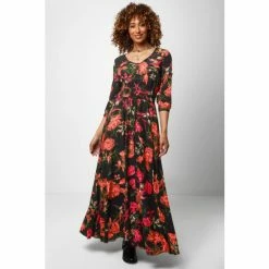 Joe Browns Red Fascinating Florals Dress