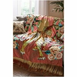 Joe Browns Multi Tantalizing Tiger Fringed Velvet Throw -Joe Browns shop unnamed file 4473