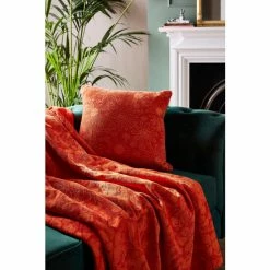 Joe Browns Orange Jacquard Floral Throw -Joe Browns shop unnamed file 4483