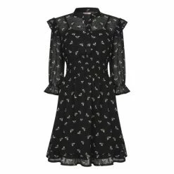Joe Browns Black Mesh Bee Animal Print Dress -Joe Browns shop unnamed file 45
