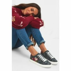 Joe Browns Blue Lovely Floral Embroidered Pumps