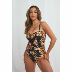 Joe Browns Orange Retro Belted Swimsuit