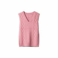 Joe Browns Pink Retro Sleeveless Cable Knit Vest -Joe Browns shop unnamed file 4644