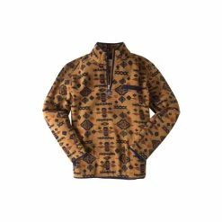Joe Browns Brown Funnel Neck Quarter Zip Aztec Fleece -Joe Browns shop unnamed file 4722