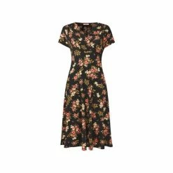 Joe Browns Black Ravishing Roses V Neck Jersey Dress -Joe Browns shop unnamed file 480