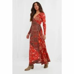 Joe Browns Black Pattern Patchwork Wrap Dress