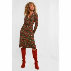 Joe Browns Green Fabulously Festive Wrap Dress