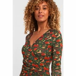 Joe Browns Green Fabulously Festive Wrap Dress 4 Joe Browns Green Fabulously Festive Wrap Dress -Joe Browns shop unnamed file 551