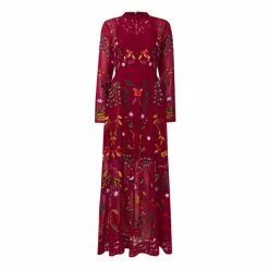 Joe Browns Red Embroidered Enchanting Forest Florals Dress -Joe Browns shop unnamed file 615