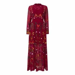 Joe Browns Red Embroidered Enchanting Forest Florals Dress -Joe Browns shop unnamed file 616