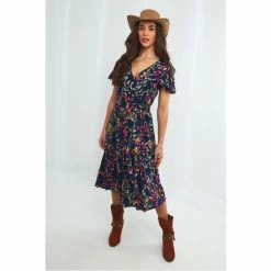 Joe Browns Blue Blissfully Bold Botanical Dress