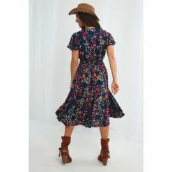 Joe Browns Blue Blissfully Bold Botanical Dress -Joe Browns shop unnamed file 639