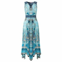Joe Browns Blue Stunning Hanky Hem Maxi Dress -Joe Browns shop unnamed file 645
