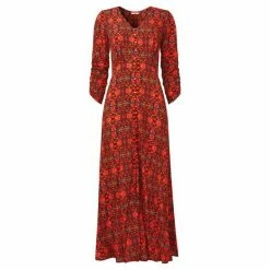 Joe Browns Orange Layla Button Through Dress -Joe Browns shop unnamed file 683