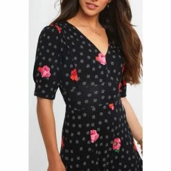 Joe Browns Black Vintage Style Floral Spotty Dress -Joe Browns shop unnamed file 69