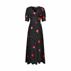 Joe Browns Black Vintage Style Floral Spotty Dress -Joe Browns shop unnamed file 70