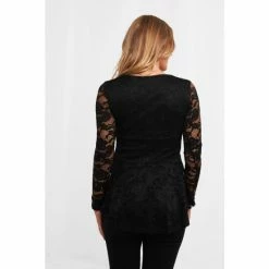 Joe Browns Black Lucille Lace Zip Top -Joe Browns shop unnamed file 745