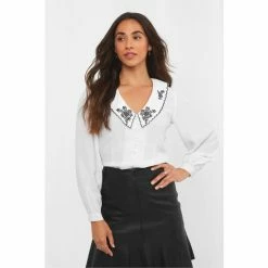 Joe Browns White Standout Floral Collar Blouse