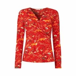 Joe Browns Orange Foxy Animal Print Wrap Top -Joe Browns shop unnamed file 786
