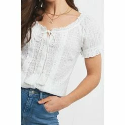 Joe Browns White Broderie Boho Blouse -Joe Browns shop unnamed file 802