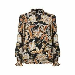 Joe Browns Black High Neck Funky Floral Paisley Top -Joe Browns shop unnamed file 808