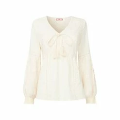 Joe Browns White Tassel Tie V Neck Detailed Boho Top -Joe Browns shop unnamed file 847