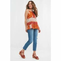 Joe Browns Orange Indian Summer Top