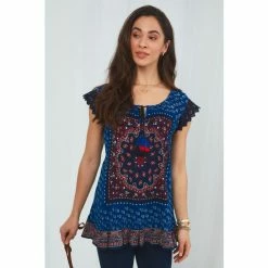 Joe Browns Blue Country Girl Boho Top